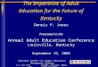 The Imperative of Adult Education for the Future of Kentucky