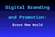 Digital Branding  and Promotion:
