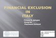 Financial Exclusion in Italy