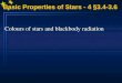 Basic Properties of Stars - 4 §3.4-3.6