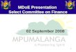 MDoE Presentation  Select Committee on Finance