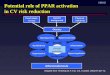 Potential role of PPAR activation  in CV risk reduction