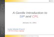 A Gentle Introduction to SIP  and  CPL January 31, 2001