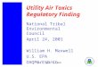 Utility Air Toxics Regulatory Finding