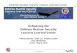 Defense Nuclear Security Lessons Learned Center