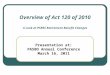 Overview of Act 120 of 2010 A Look at PSERS Retirement Benefit Changes