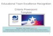 Educational Team Excellence Recognition  Criteria Powerpoint  Template