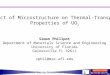 Effect of Microstructure on Thermal-Transport Properties of UO 2 Simon Phillpot