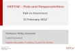 HEFCW – Role and Responsibilities Talk to Governors 15 February 2012