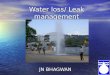Water loss/ Leak management