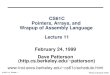 CS61C Pointers, Arrays, and  Wrapup of Assembly Language  Lecture 11
