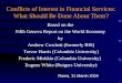 Conflicts of Interest in Financial Services: What Should Be Done About Them?