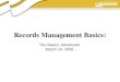 Records Management Basics: