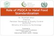 Role of PSQCA in Halal Food Standardization