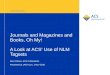 Journals and Magazines and Books, Oh My!  A Look at ACS' Use of NLM Tagsets