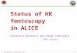 Status of KK  femtoscopy  in ALICE Konstantin Mikhaylov and Alexey Stavinskiy ITEP, Russia