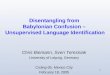 Disentangling from  Babylonian Confusion –  Unsupervised Language Identification