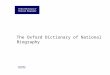 The Oxford Dictionary of National Biography