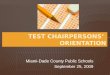Test Chairpersons’  Orientation