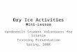 Dry Ice Activities Mini-Lesson