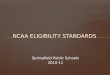 NCAA Eligibility  Standards