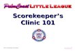 Scorekeeper’s Clinic 101