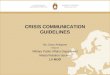 CRISIS COMMUNICATION GUIDELINES