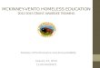 MCkINNEY-vento  homeless education 2012-2015 grant awardee training