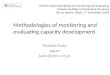 Methodologies of monitoring and evaluating capacity development