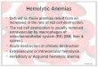 Hemolytic Anemias