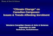 “Climate Change” on  Canadian Campuses:  Issues & Trends Affecting Enrolment