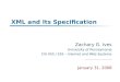 XML and Its Specification