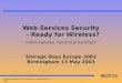Web Services Security – Ready for Wireless?