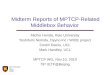 Midterm Reports of MPTCP-Related Middlebox Behavior