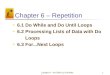 Chapter 6 – Repetition