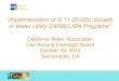 “Implementation of D.11-05-020: Growth in Water Utility CARW/LIRA Programs”