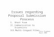 Issues regarding Proposal Submission Process