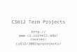 CS612 Term Projects