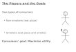 The Players and the Goals Two types of consumers  Non-smokers (eat pizza)