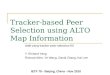 Tracker-based Peer Selection using ALTO Map Information