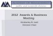 2012  Awards & Business Meeting