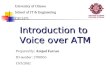 Introduction to  Voice over ATM
