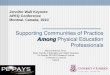 Supporting Communities of Practice  Among  Physical Education Professionals