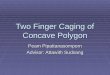 Two Finger Caging of Concave Polygon