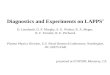 Diagnostics and Experiments on LAPPS * D. Leonhardt, D. P. Murphy, S. G. Walton, R. A. Meger,