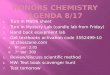 Honors Chemistry Agenda 8/17