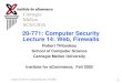 20-771: Computer Security Lecture 14: Web, Firewalls
