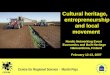 Cultural heritage, entrepreneurship and local movement