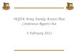 HQDA Army Family Action Plan Conference Report Out 4 February 2011