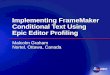 Implementing FrameMaker Conditional Text Using Epic Editor Profiling